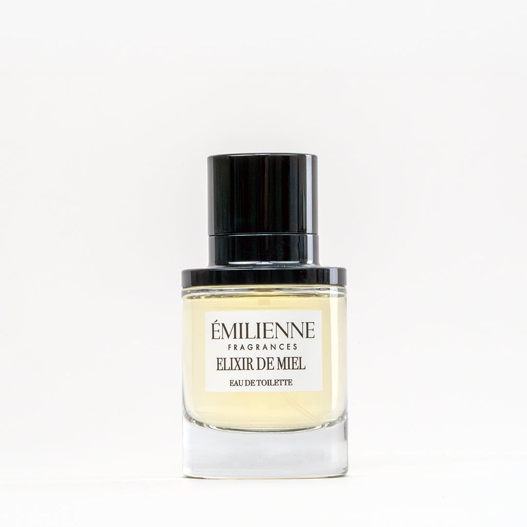 Perfume bottle labeled 'Emilienne' on a white background